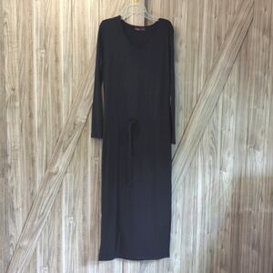 Doublju Women's Drop Waist Navy Maxi Dress Size Medium